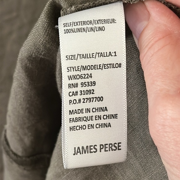 Standard James Perse 100% Linen Dress Seam Pockets Lagenlook Minimalist Classic* - Picture 5 of 9